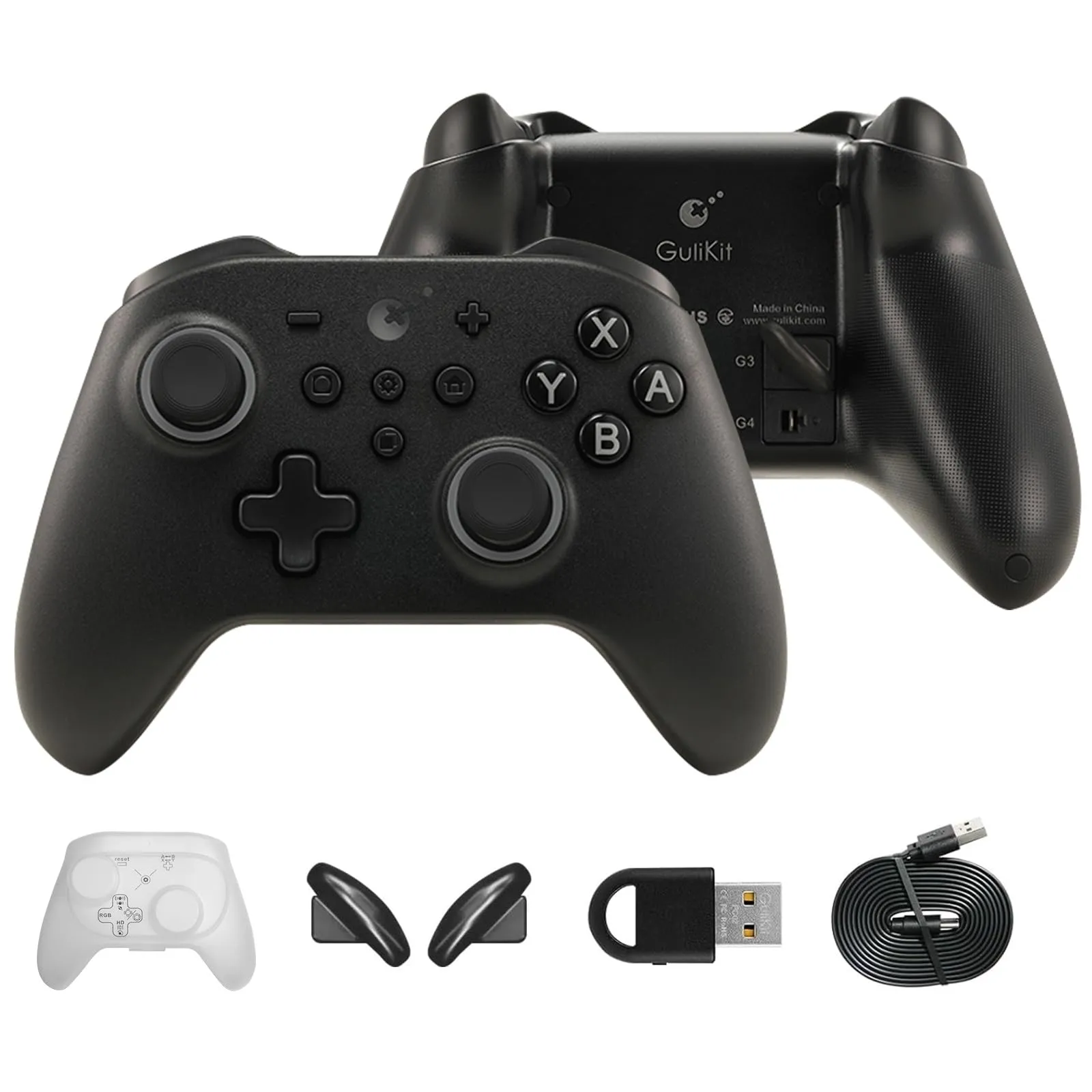 GuliKit CO044a-Wa KK3 PRO Wireless Game Controller With Hall Effect Joystick, Black