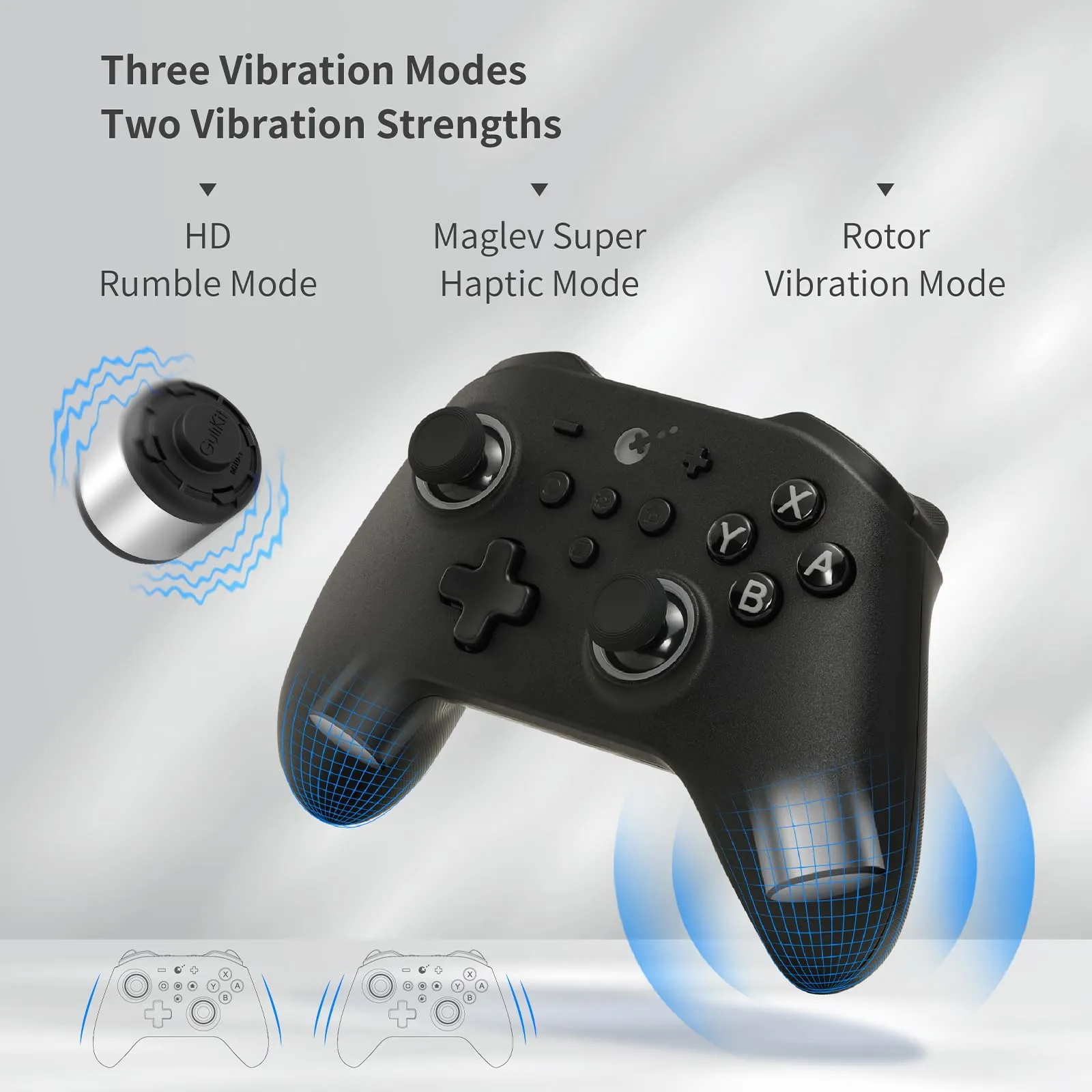 GuliKit CO044a-Wa KK3 PRO Wireless Game Controller With Hall Effect Joystick, Black