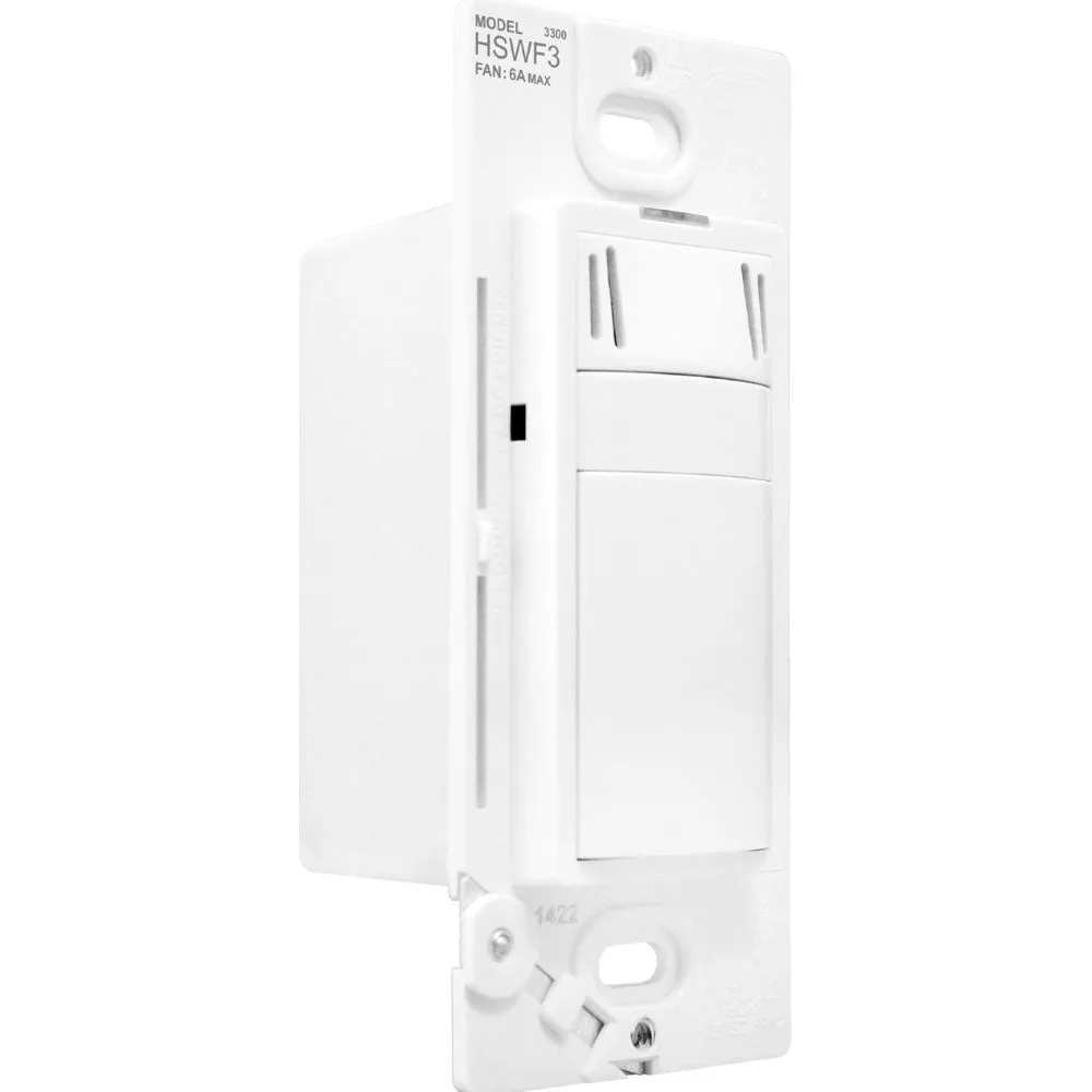 Humidity Based Fan Control 6A, 120V, White
