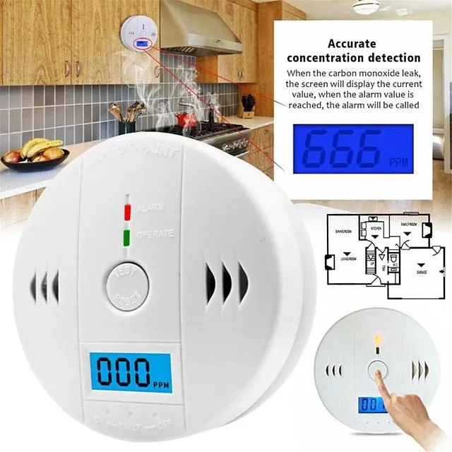 Independent Carbon Monoxide Sensor Detector Alarm