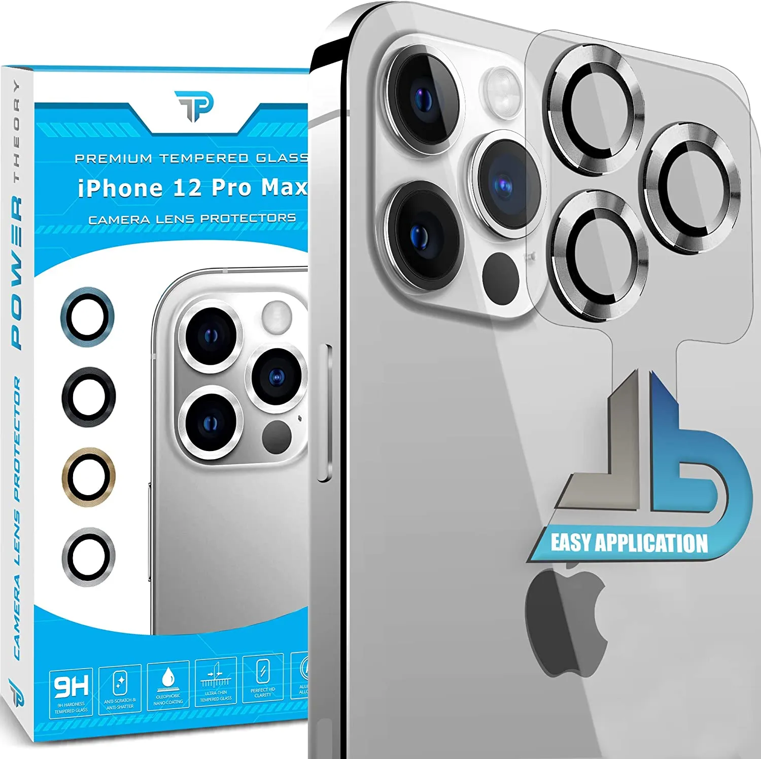 iPhone 12 Pro Max Tempered Glass Camera Lens Protector [3-Pack]