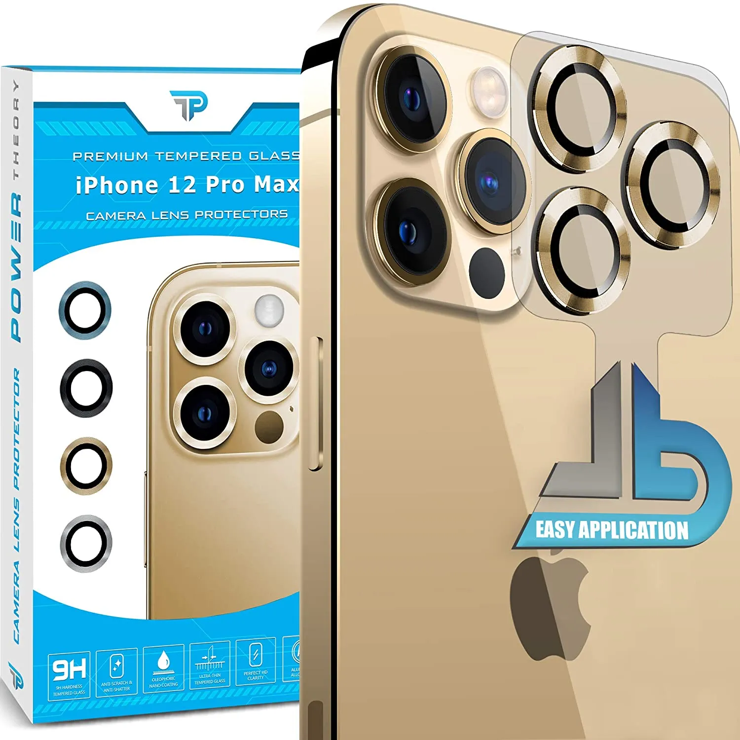 iPhone 12 Pro Max Tempered Glass Camera Lens Protector [3-Pack]