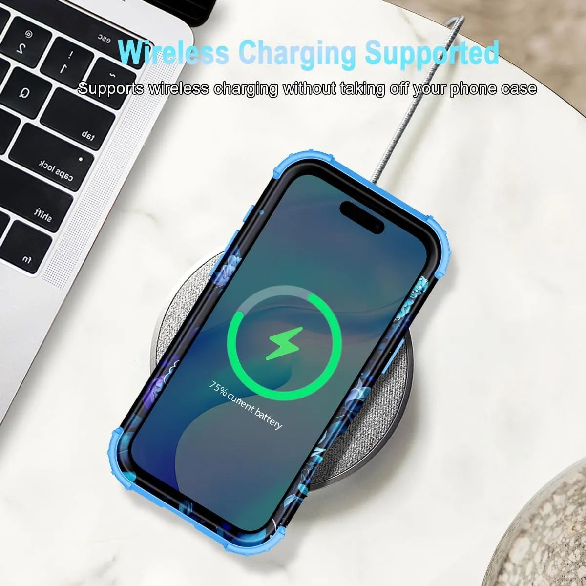 iPhone 16 Pro Case Glow Dark Three Layer Heavy Duty Shockproof Protection Hard Plastic Bumper Soft Silicone Case