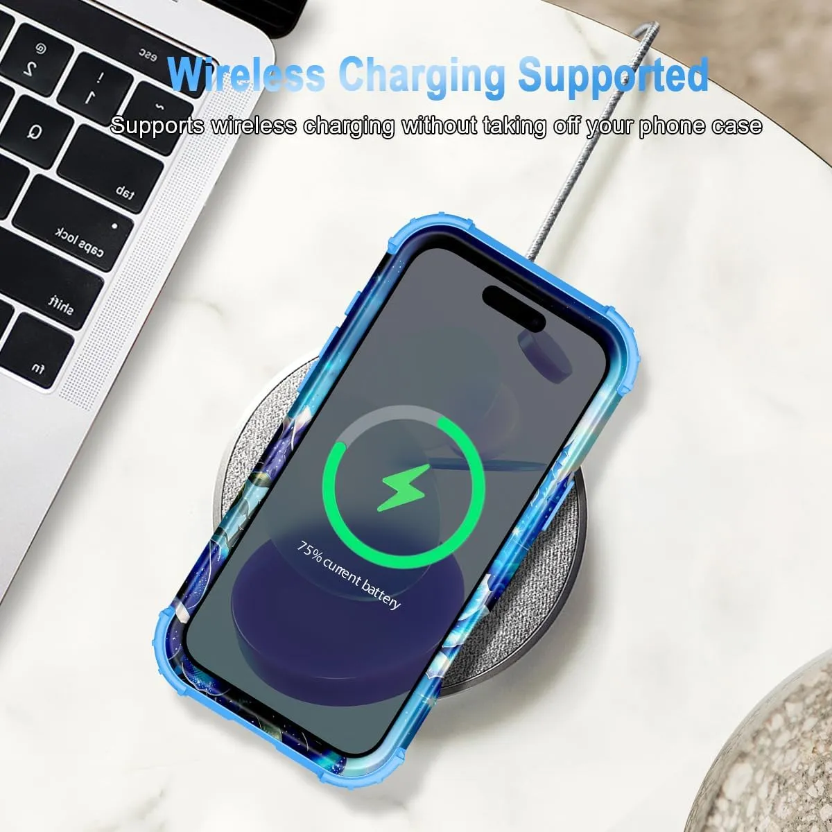 iPhone 16 Pro Case Glow Dark Three Layer Heavy Duty Shockproof Protection Hard Plastic Bumper Soft Silicone Case