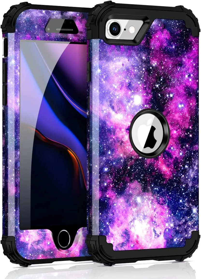 iPhone 16 Pro Case Glow Dark Three Layer Heavy Duty Shockproof Protection Hard Plastic Bumper Soft Silicone Case