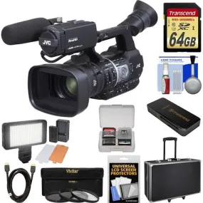 JVC GY-HM620U ProHD Professional Mobile News Camcorder   Microphone   64GB   Video Light   Hard Case   3 Filters   HDMI Cable   Kit