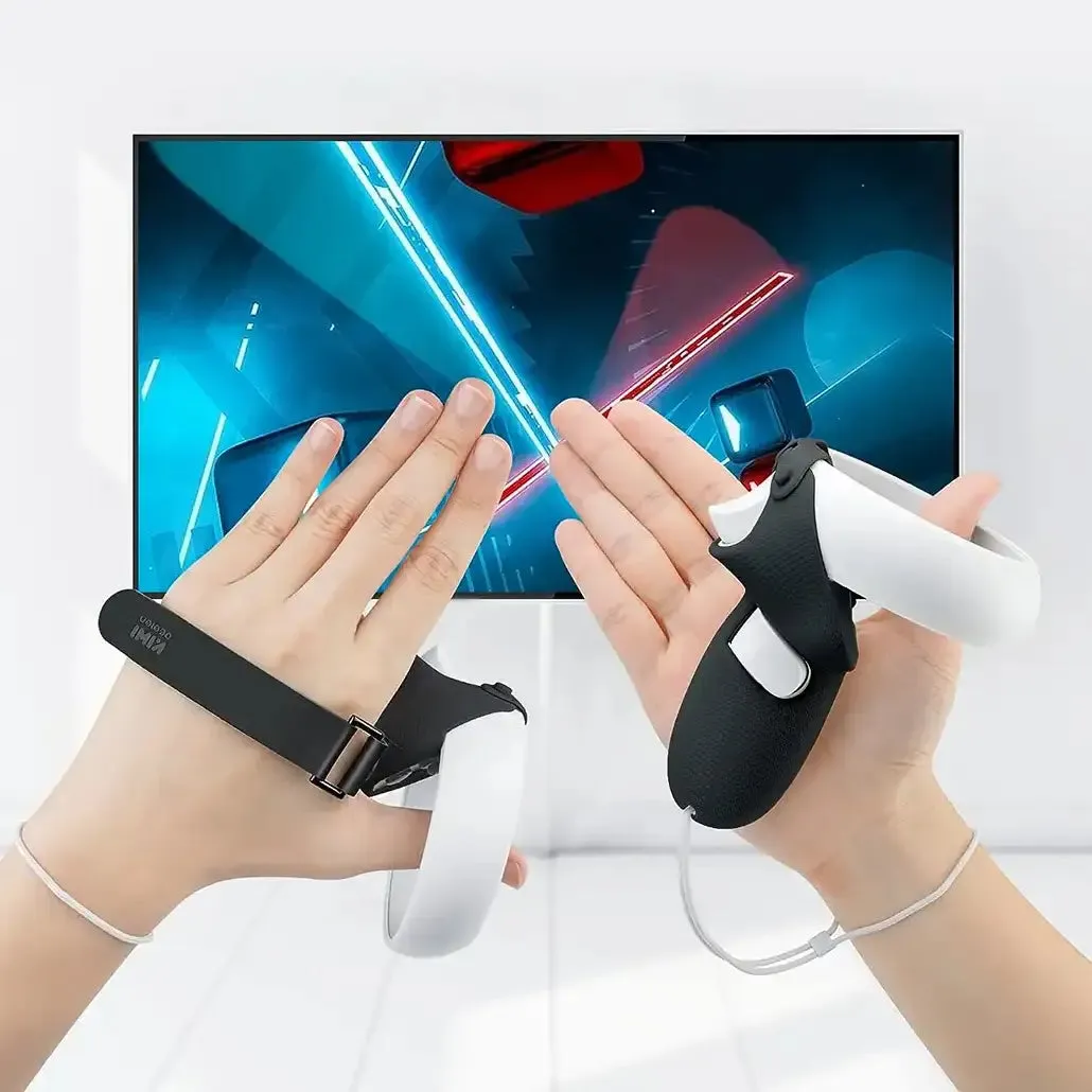 Kiwi Top Version Controller Knuckle Grips Cover - Black and White | for Quest 2