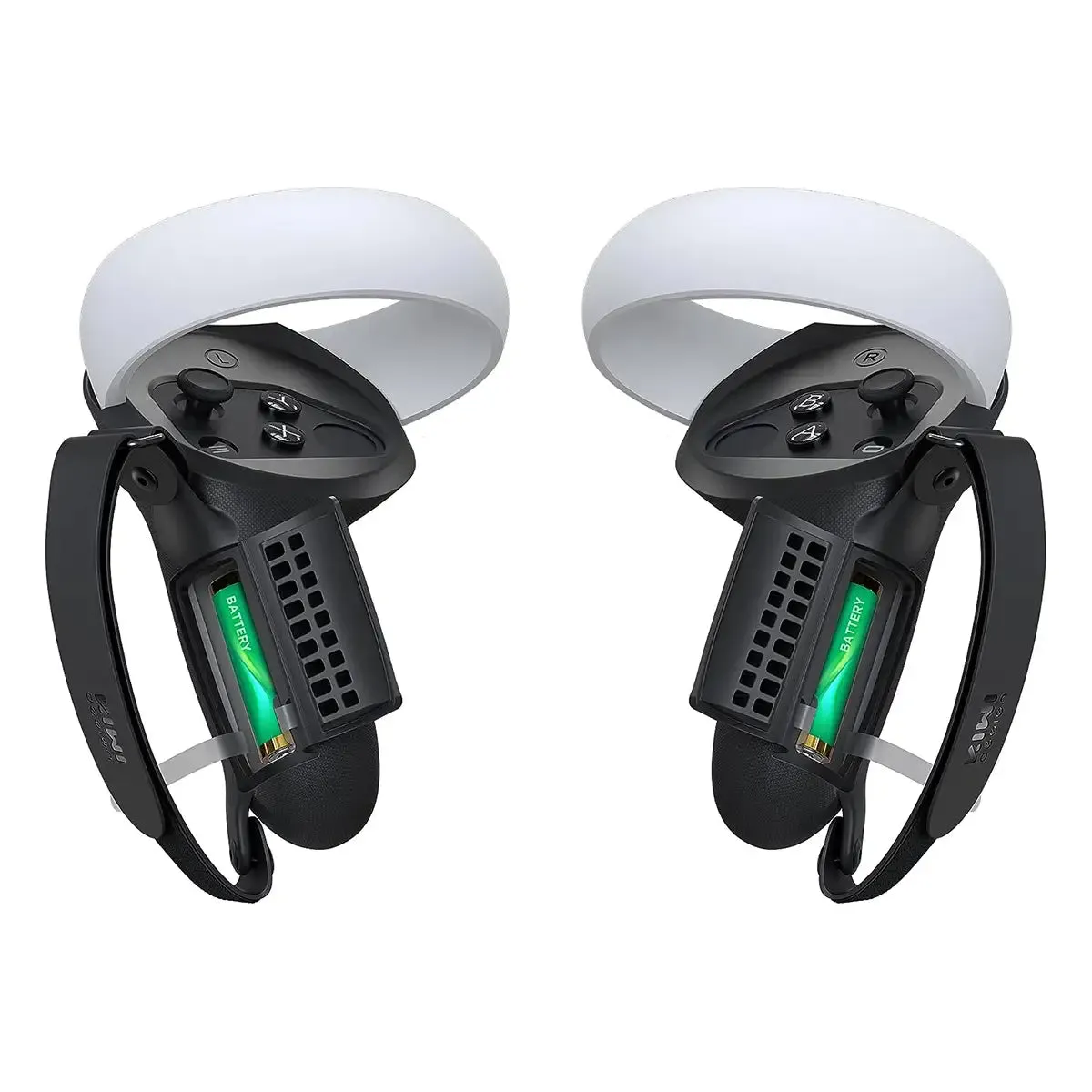 Kiwi Top Version Controller Knuckle Grips Cover - Black and White | for Quest 2