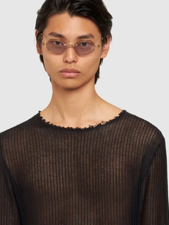 Kuboraum Berlin   H44 foldable acetate &amp; metal sunglasses 