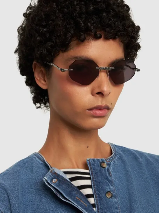 Kuboraum Berlin   H44 foldable acetate &amp; metal sunglasses 