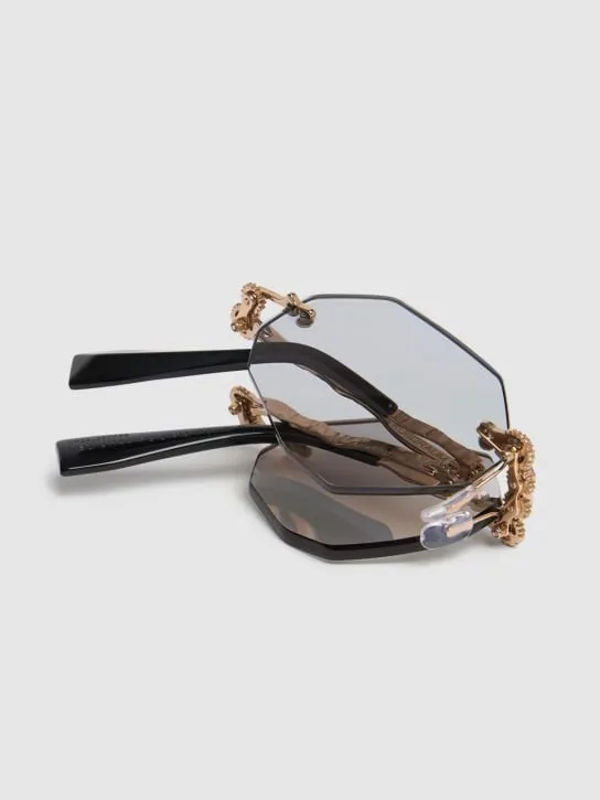 Kuboraum Berlin   H44 foldable acetate &amp; metal sunglasses 