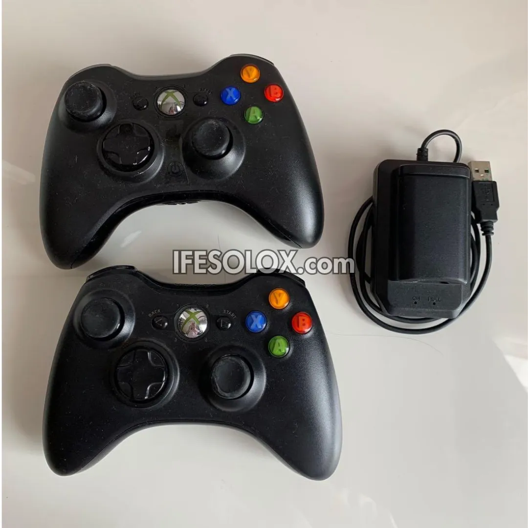 Microsoft XBOX 360 Slim 250GB Game Console Complete Set with 2 Wireless Controller and 30 Games - Foreign Used