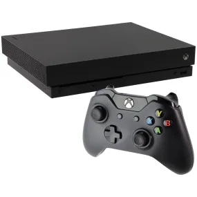Microsoft Xbox One X Console with 1TB Storage and Controller - Black, Model 1787