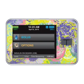 Neon Floral Sticker for Tandem t:slim
