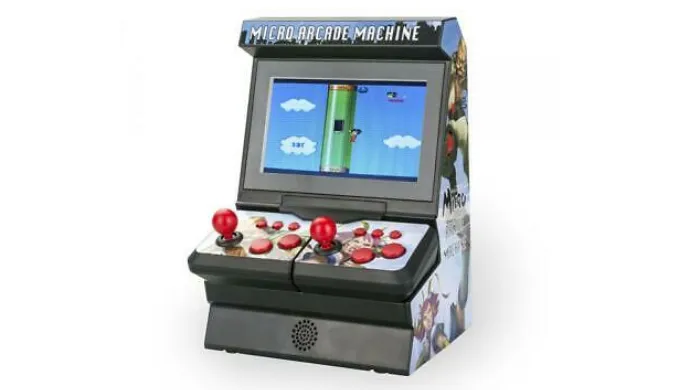 NEW HOLIDAY RELEASE: 1 or 2 Player Wireless Micro Arcade Machine with 300 Games and built-in controllers!