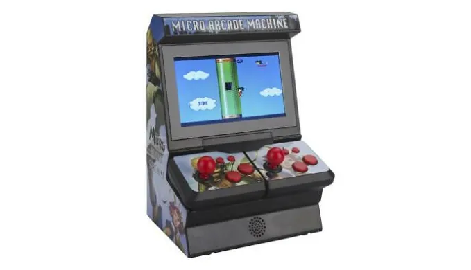 NEW HOLIDAY RELEASE: 1 or 2 Player Wireless Micro Arcade Machine with 300 Games and built-in controllers!