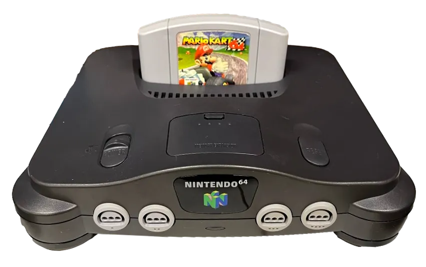 Nintendo 64 Console   2 Grey Controllers   Mario Kart N64 PAL (Preowned)