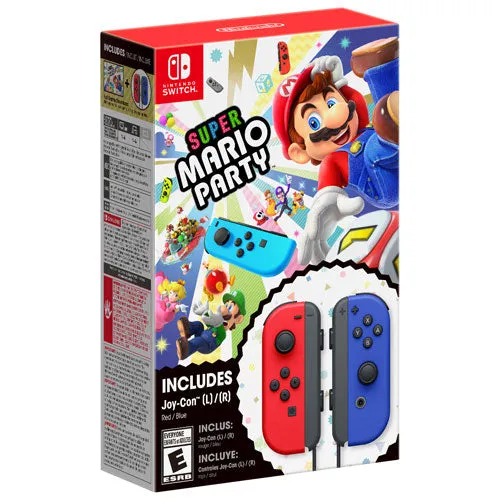 Nintendo Switch Super Mario Party   Red and Blue Joy-Con Bundle