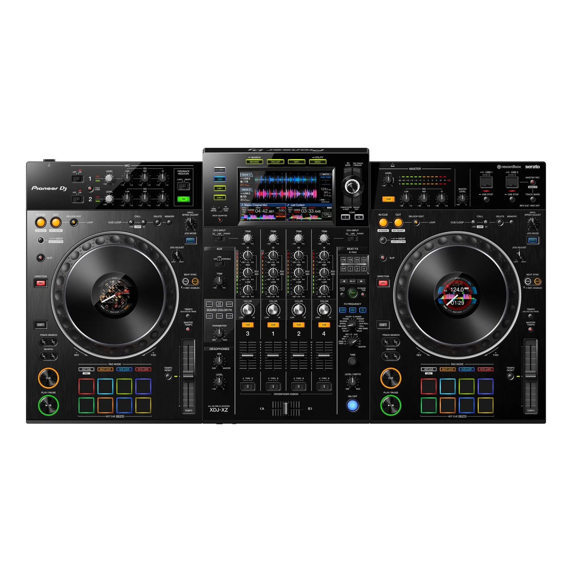 Pioneer DJ XDJ-XZ Professional All-in-One DJ System with Rekordbox and Serato DJ Pro, Professional Portable Audio Equipment