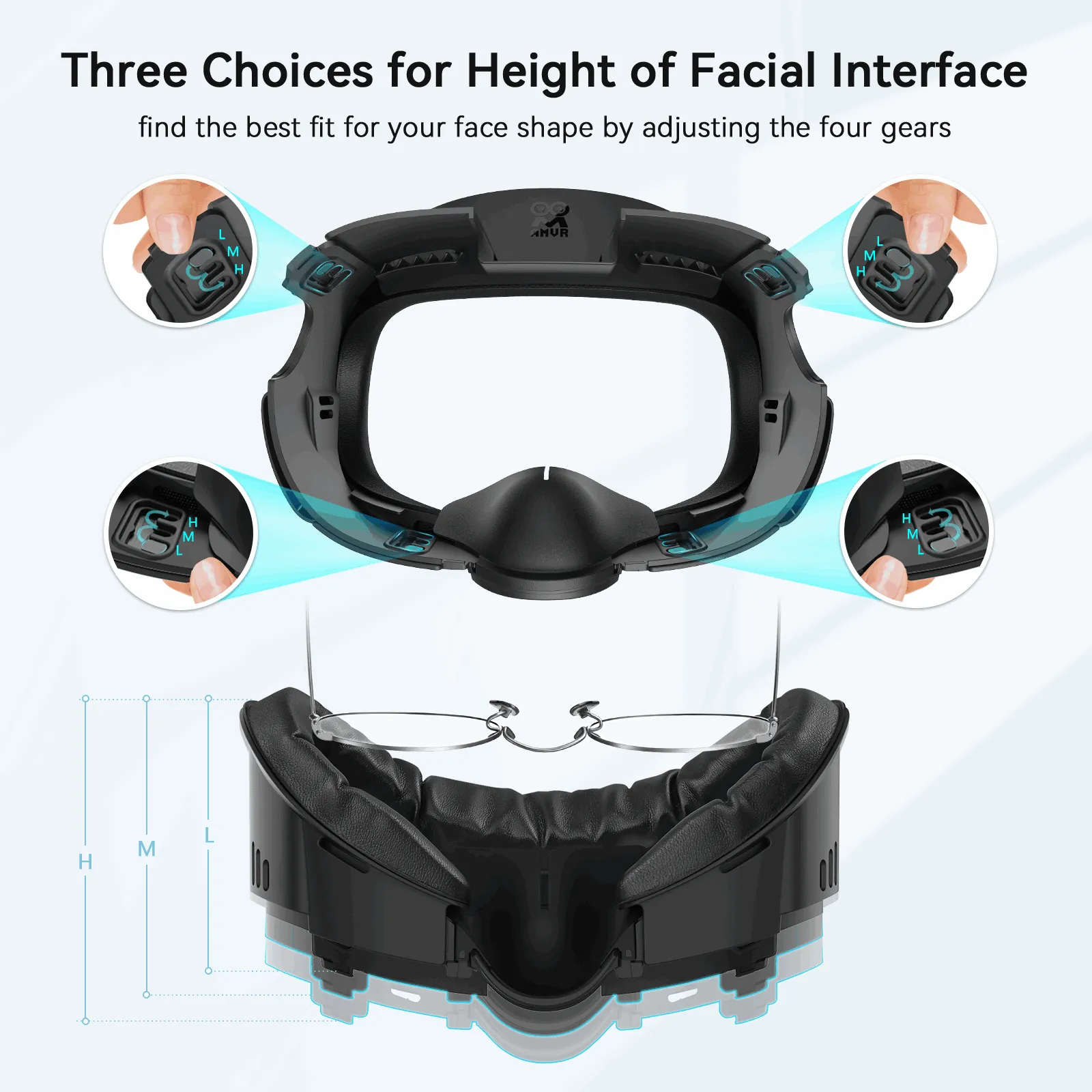 PU Leather Facial Interface for Quest 3 (Q3FC1)