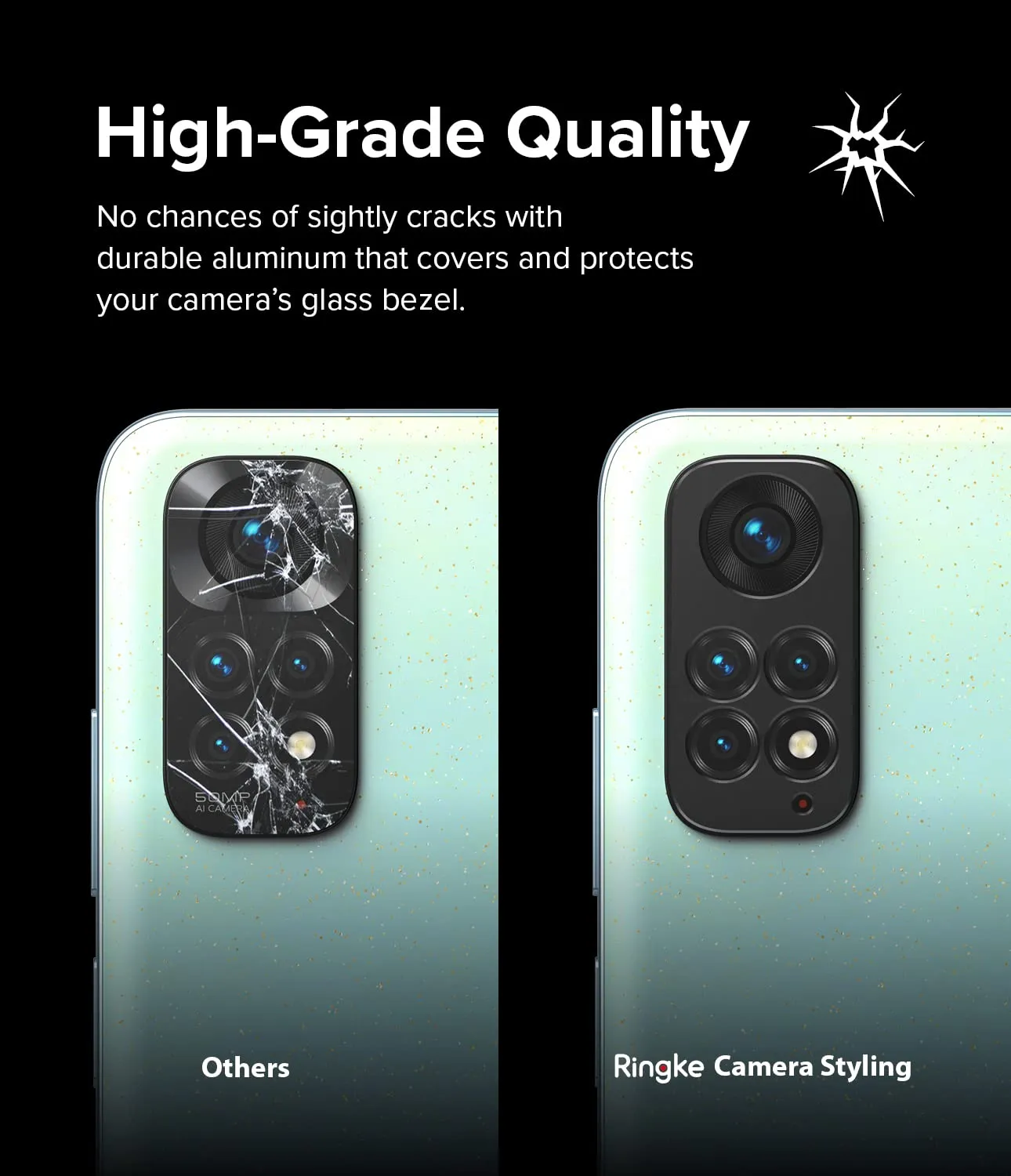 Redmi Note 11 (GLOBAL VER.) Lens protectors| Camera Styling| Black