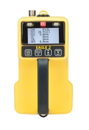 RKI Instruments 725-139-05 Eagle2 5 Gas Monitor Hydrocarbons(HC)LEL/O2/H2S/CO2