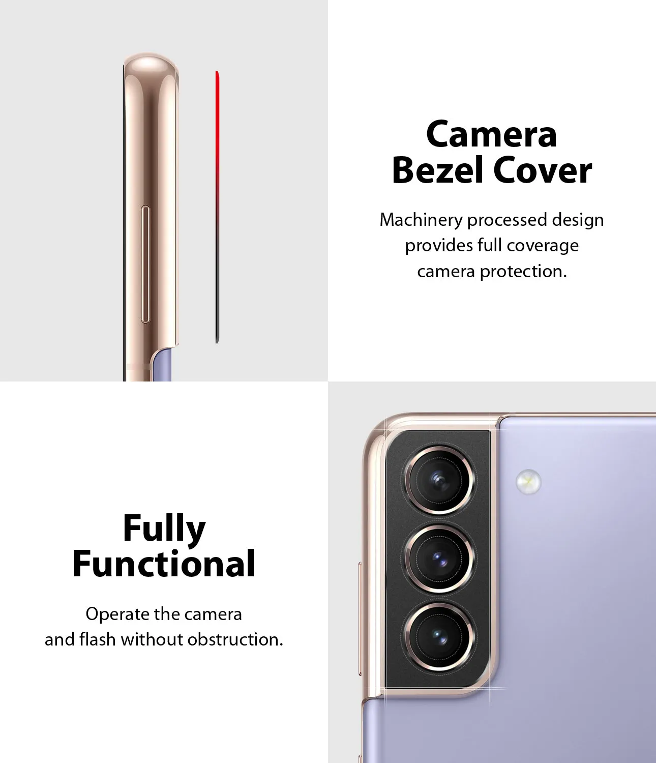 Samsung Galaxy S21 Lens Protector | Camera Styling| Black