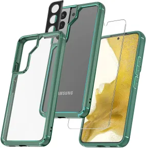 Samsung Galaxy S22 Case 5G 6.1 Inch 2 Pack Tempered Glass Cover