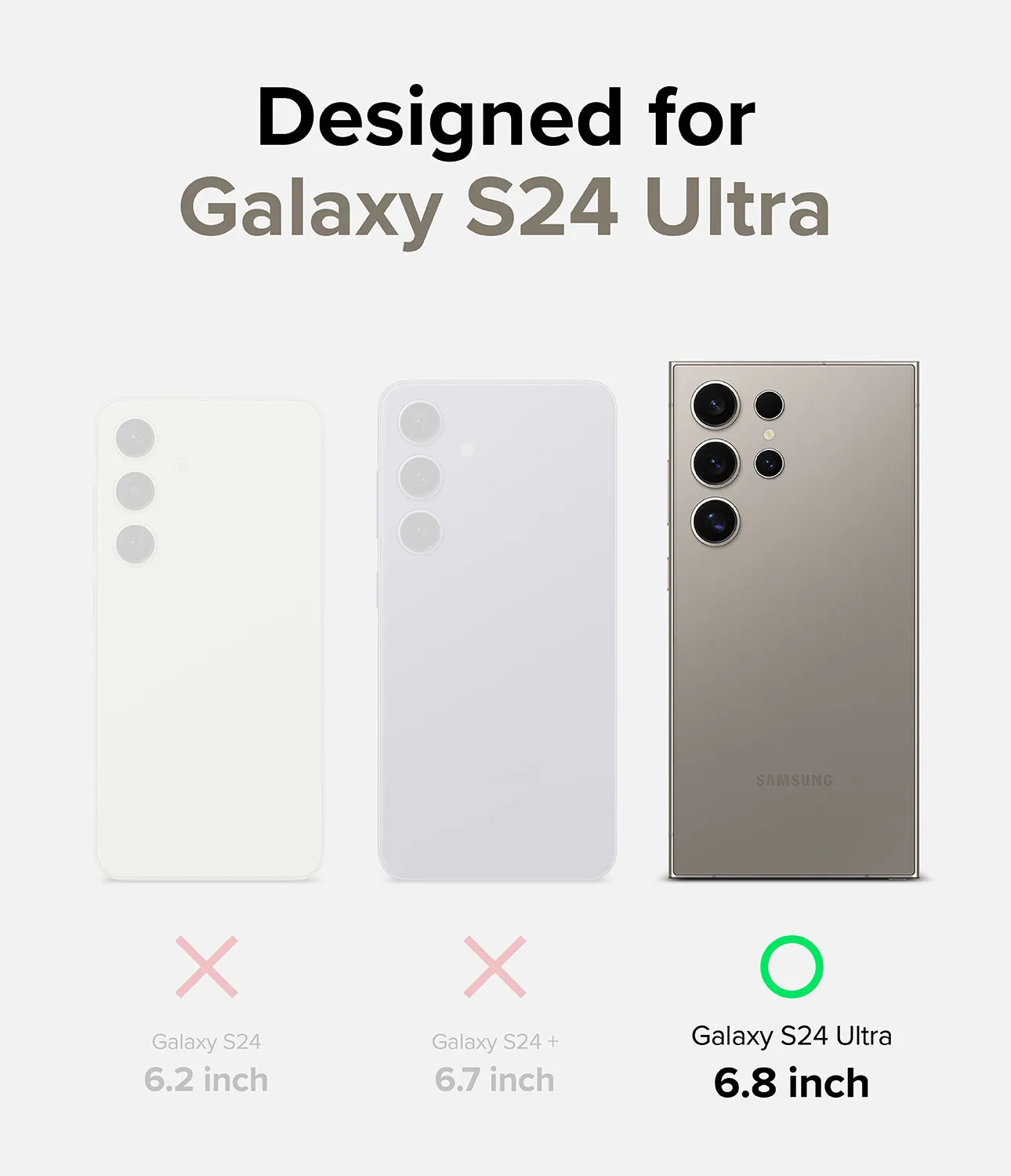 Samsung Galaxy S24 Ultra Camera Lens Frame Glass | Camera Lens Frame Glass Series |Black