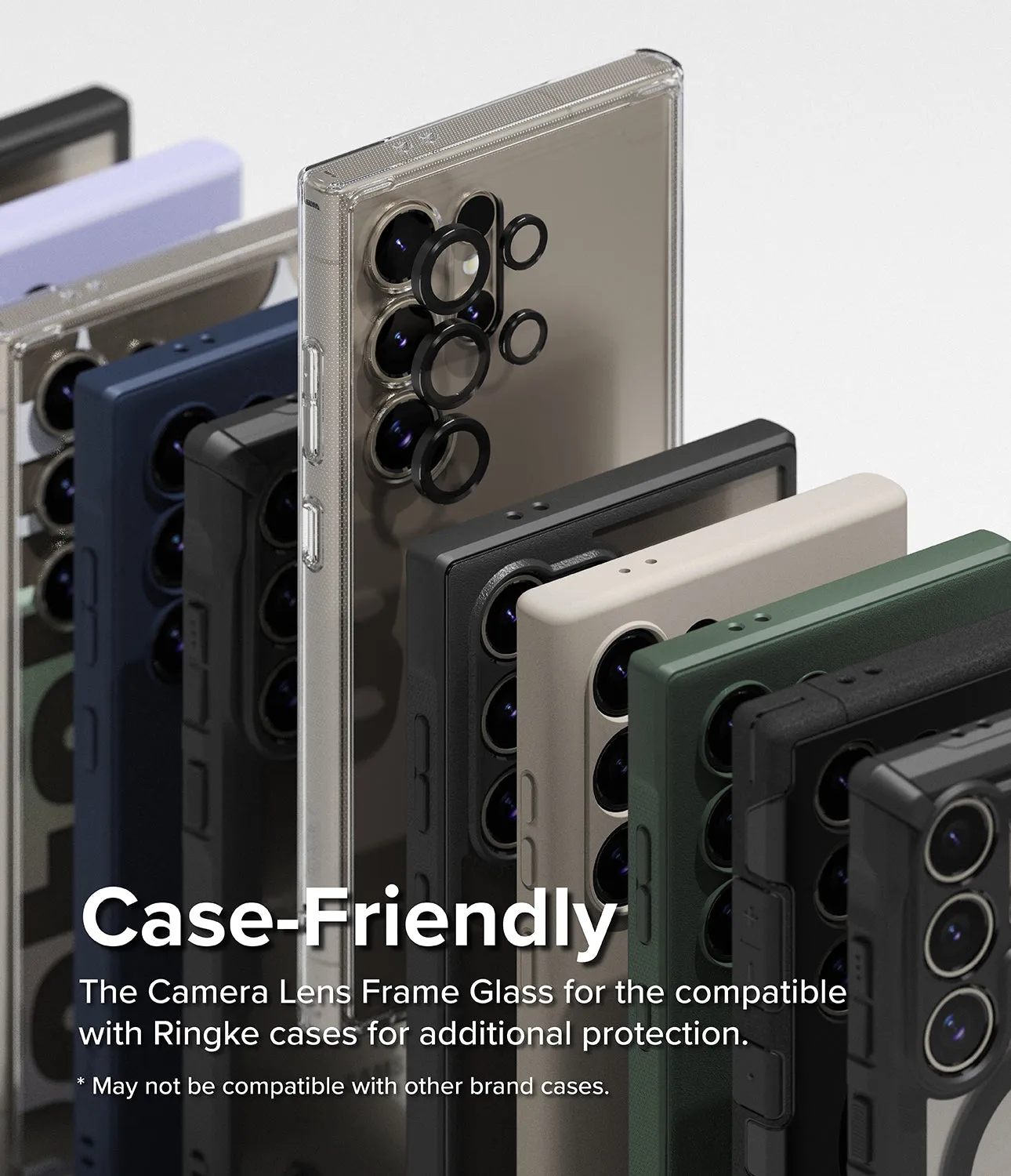 Samsung Galaxy S24 Ultra Camera Lens Frame Glass | Camera Lens Frame Glass Series |Black