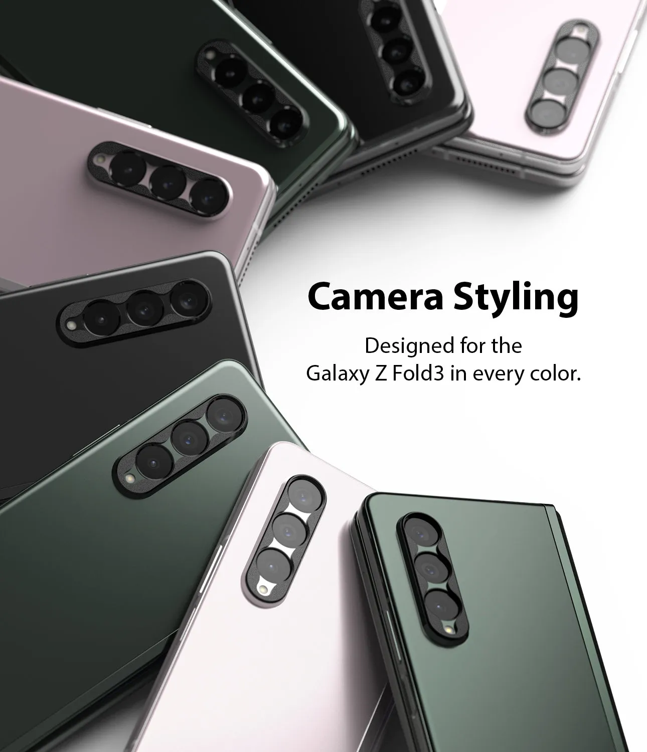 Samsung Galaxy Z Fold 3 Lens protectors| Camera Styling| Black