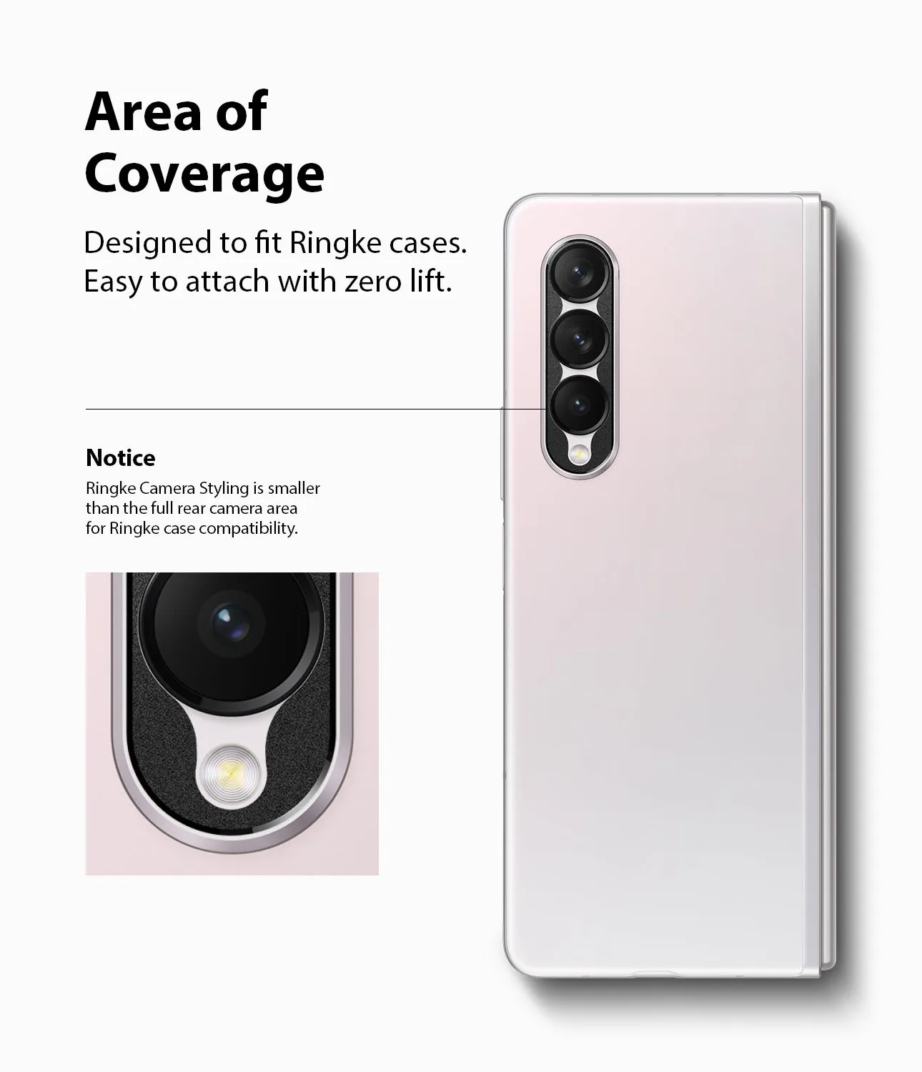 Samsung Galaxy Z Fold 3 Lens protectors| Camera Styling| Black