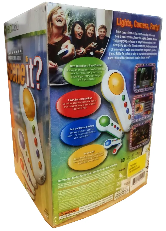 Scene It? Lights, Camera, Action Wireless Controllers   Game Boxed XBOX 360 PAL (Preowned)