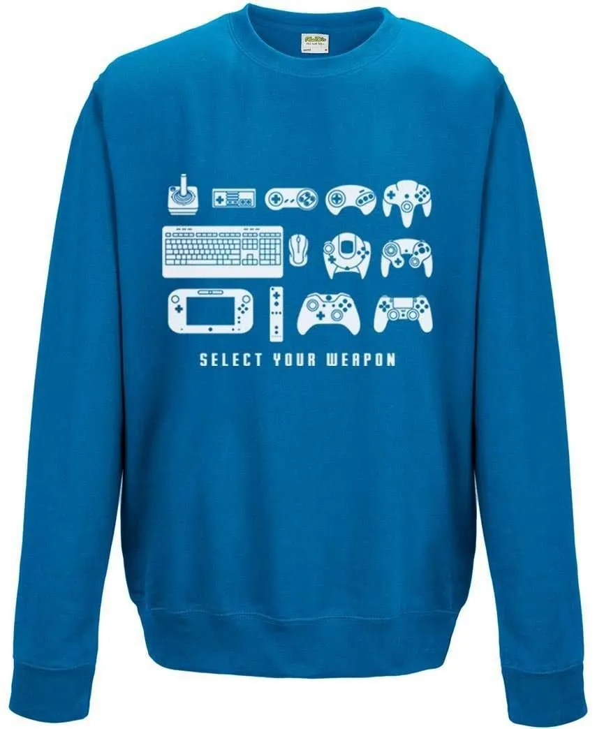 Select Your Weapon Game Controllers Sweatshirt
