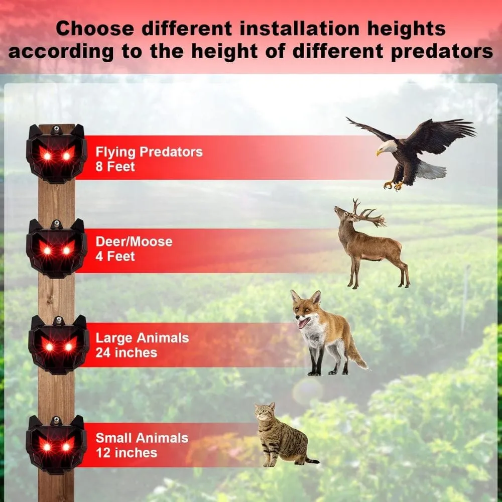 Solar Powered Outdoor Nocturnal Animal Repeller 2PCS
