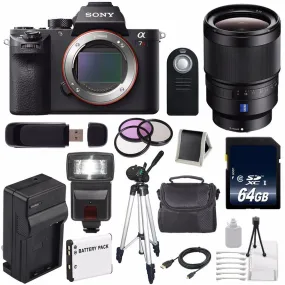 Sony Alpha a7R II Mirrorless Digital Camera (International Model)   Sony Distagon T FE 35mm f/1.4 ZA Lens   72mm 3 Piece Premium Bundle