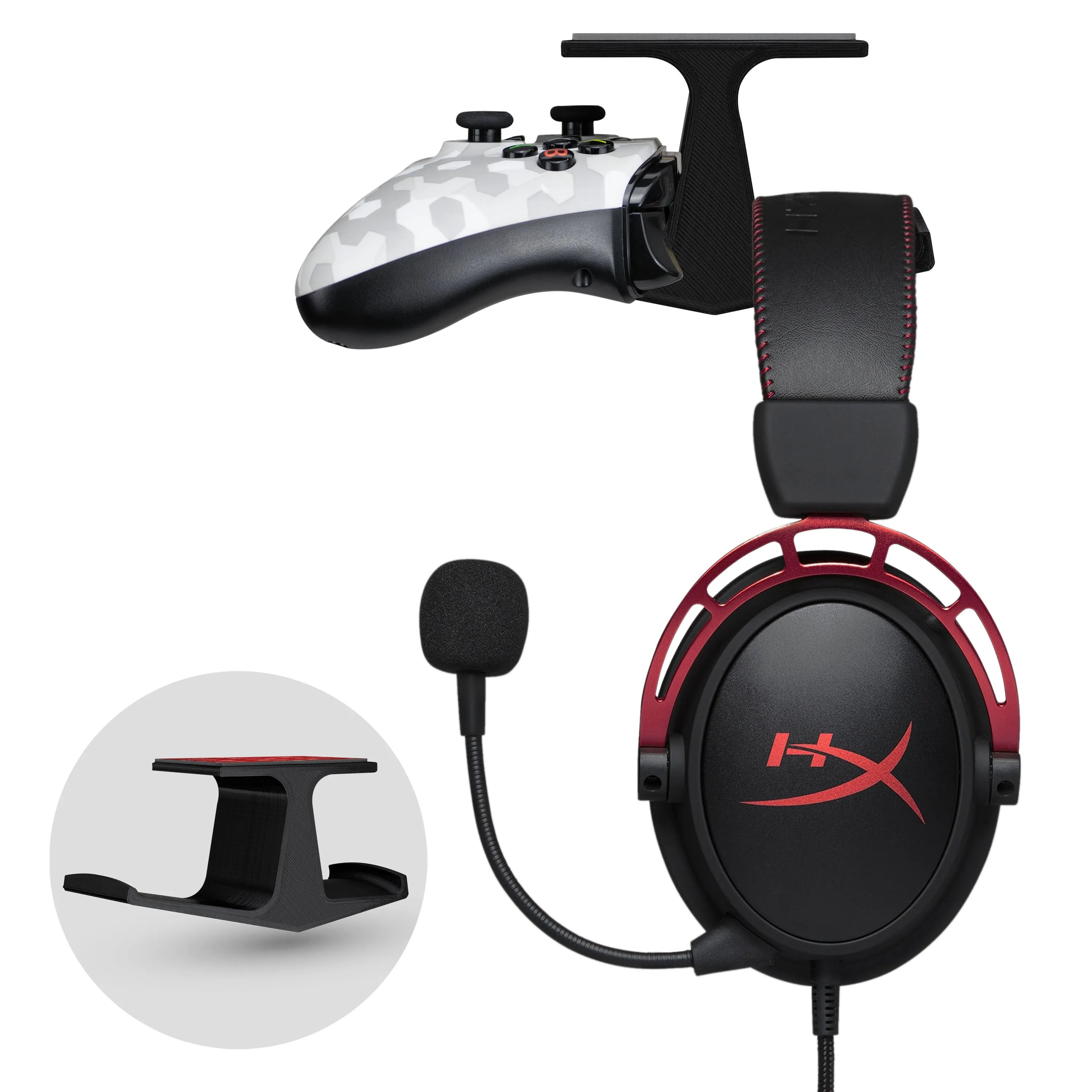 The Gorgon - Under Desk Headphone & Game Controller Hanger Mount