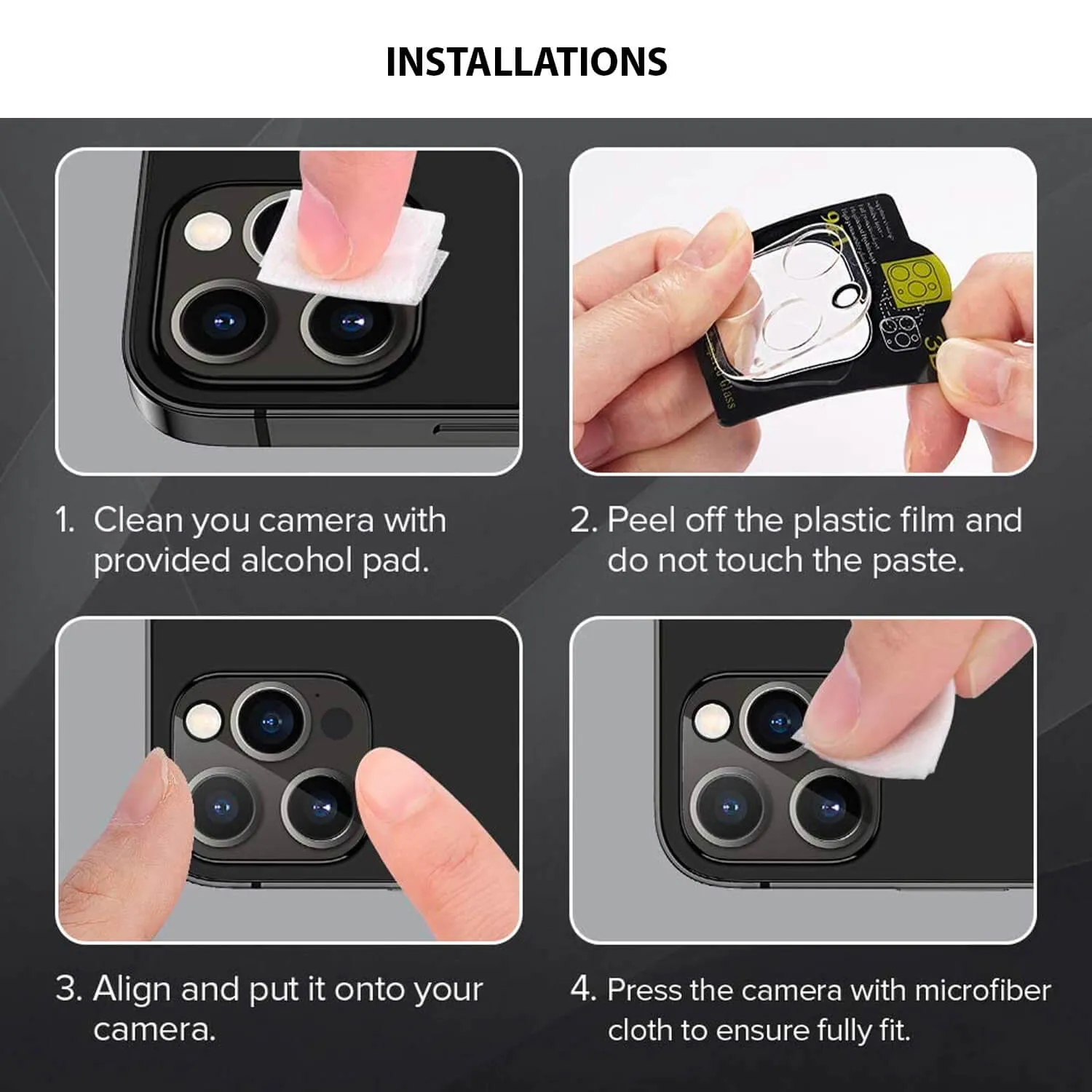 Tough On iPhone 12 Pro Max Rear Camera Protector Tempered Glass