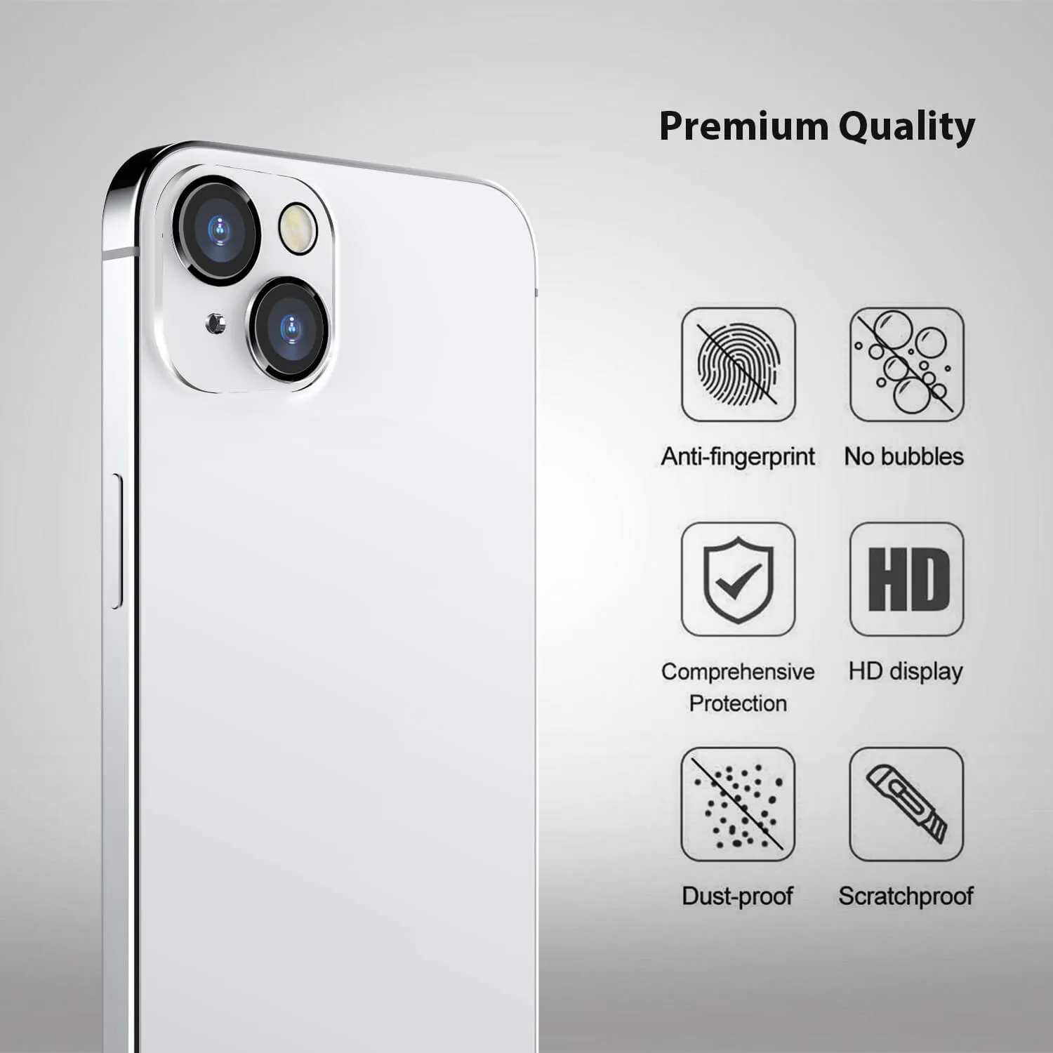 Tough On iPhone 13 Rear Camera Protector Tempered Glass