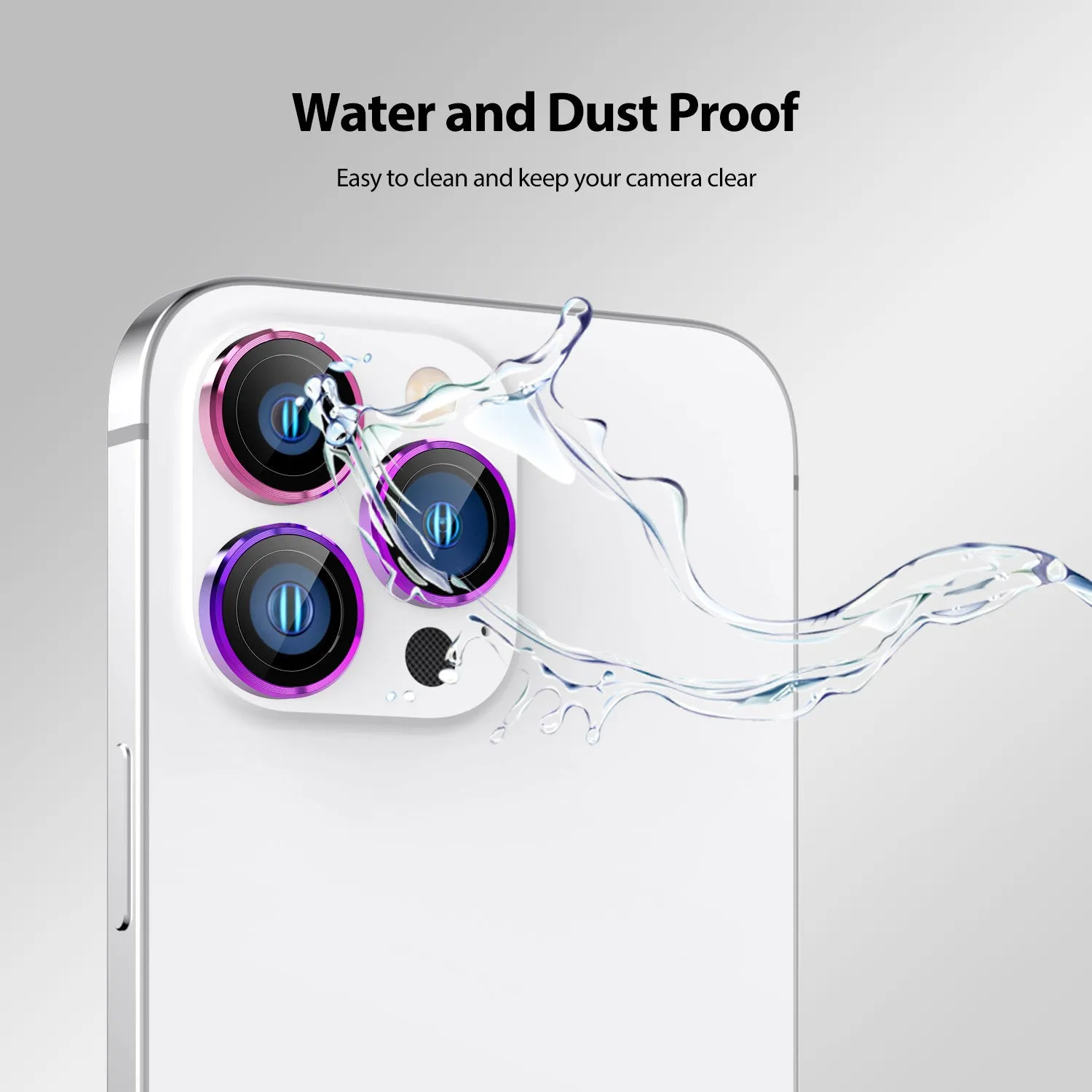 Tough On iPhone 14 Pro / Pro Max Rear Camera Lens Iridescent