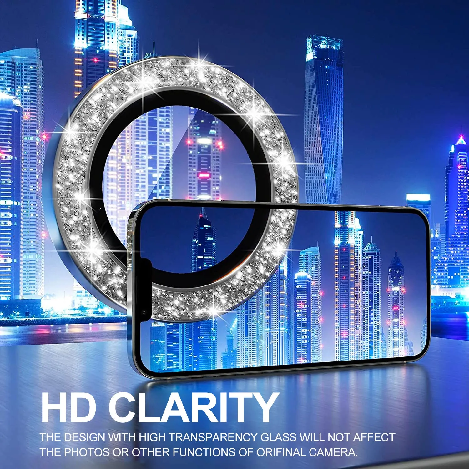 Tough On iPhone 15 Plus Camera lens Protector Tempered Glass Individual Ring