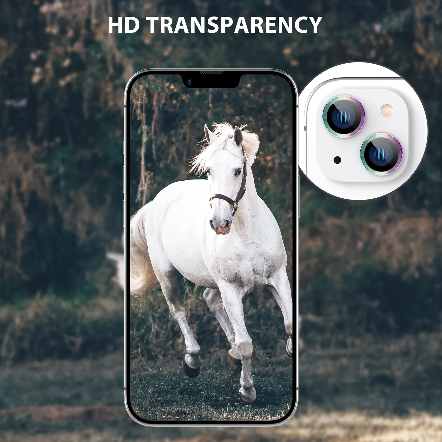 Tough On iPhone 15 Plus Camera lens Protector Tempered Glass Individual Ring