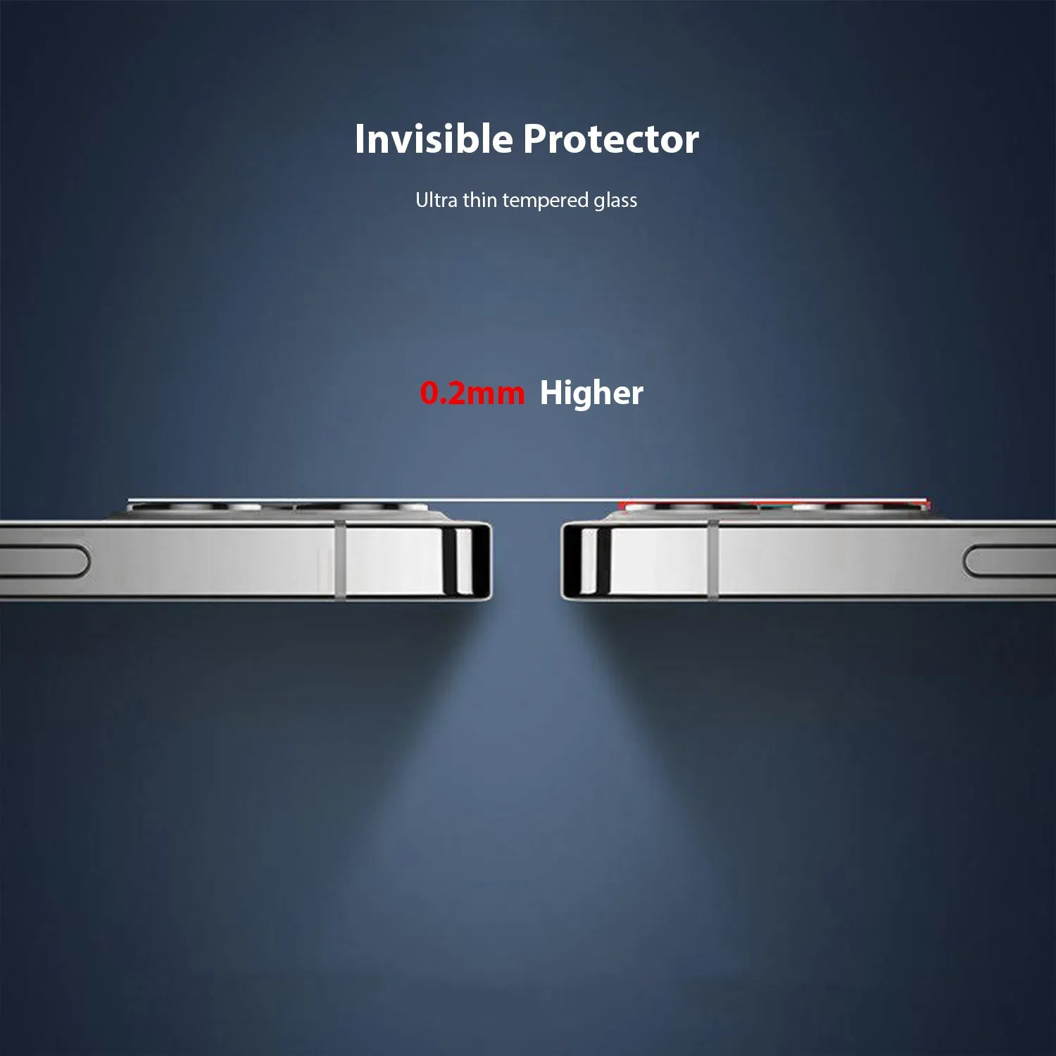 Tough On iPhone 15 Pro Camera Protector Metal Tempered Glass Black