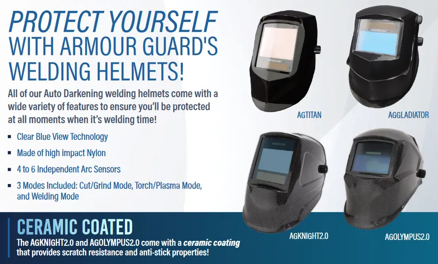 Welding Helmet - Armor Guard Knight 2.0 with Auto-darkening Technology