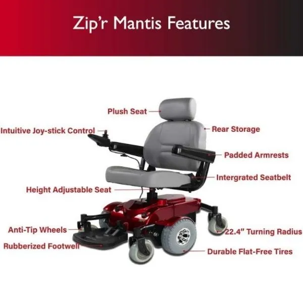 Zip’r Mantis Power Electric Wheelchair